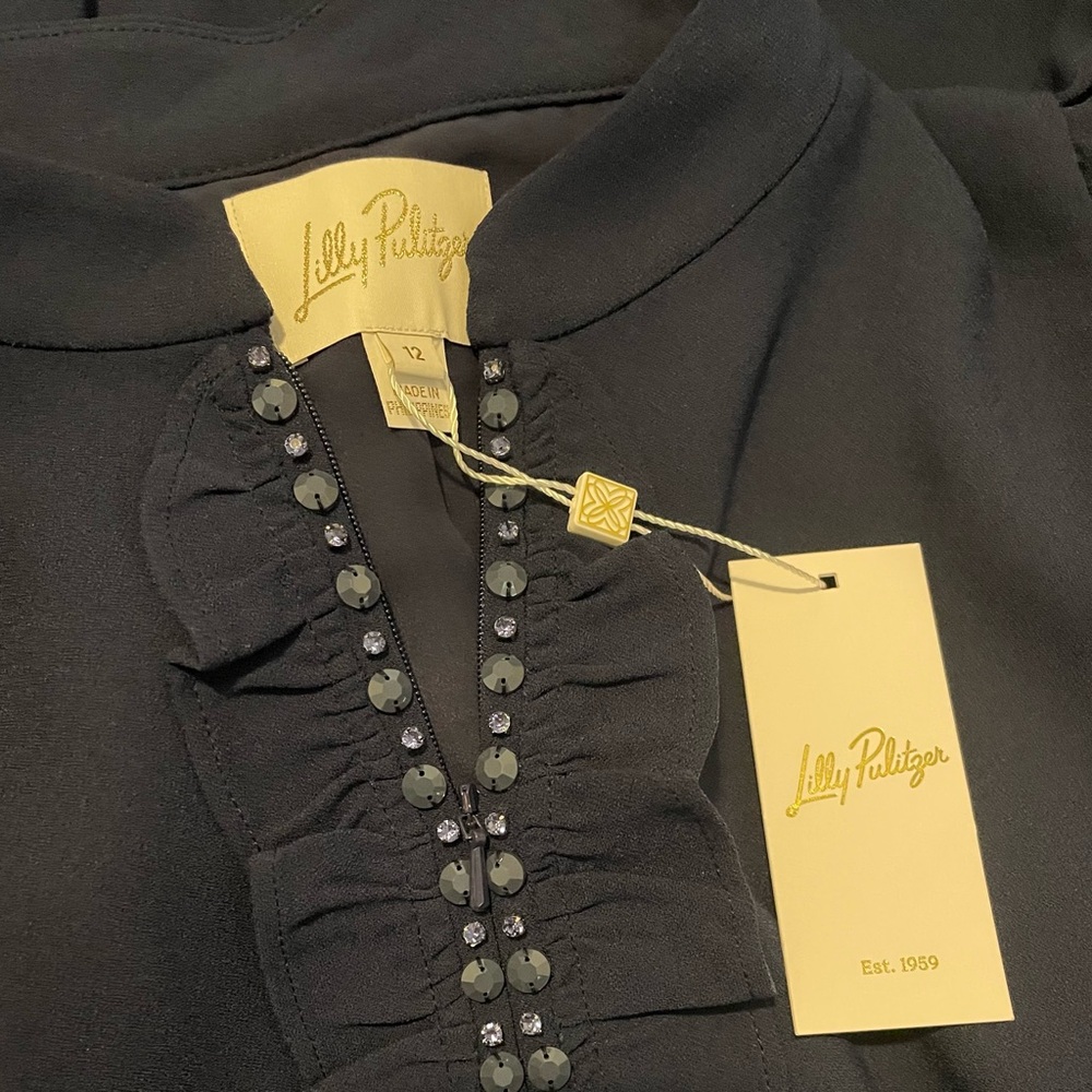 Lilly Pulitzer Navy Ruffle Mini Dress - Picture 4 of 7
